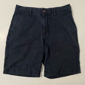 Nautica Men's Classic Fit Navy Blue Cotton Shorts 32W Fisherman Preppy Coastal